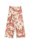 Weekend Max Mara Floral-print Silk Trousers In Multi