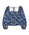 Weekend Max Mara Floral Printed Blouse In Blue