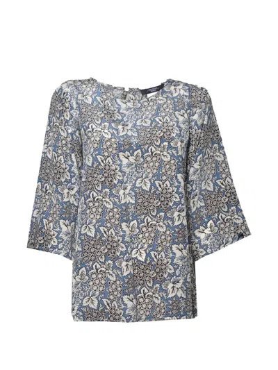Weekend Max Mara Floral-print Blouse In Animal Print