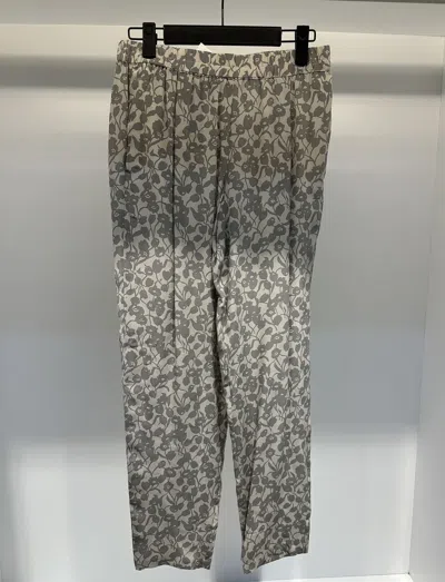 Weekend Max Mara Flower Casual Pants In Gray