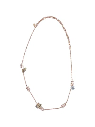 Weekend Max Mara Flower-detail Earrings And Necklace Set (set Of Three) In Gold