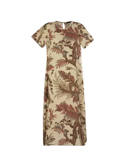 Weekend Max Mara Flower Print T-shirt Dress In Multi