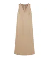 Weekend Max Mara Flowing Satin Dress In Brown