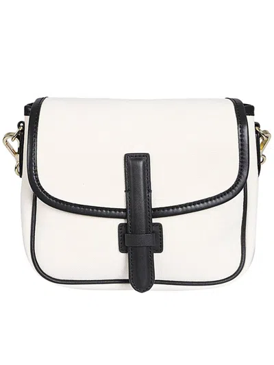 Weekend Max Mara Foldover Top Small Shoulder Bag In White