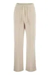 Weekend Max Mara Folk Jersey Trouser Beige In Neutral