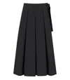 Weekend Max Mara High Waist Pleated Skirt In Black