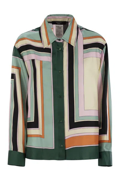 Weekend Max Mara Formia - Printed Silk Twill Shirt In Multi