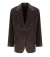 Weekend Max Mara Formia Chocolate Single-breasted Blazer In Purple