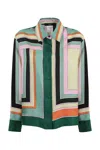 Weekend Max Mara Formia Shirt In Multicolor Printed Silk In Multi