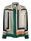 Weekend Max Mara Formia Shirt In Multicolor Printed Silk In Multi
