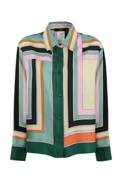 WEEKEND MAX MARA GRAPHIC PRINTED BUTTON-UP SHIRT