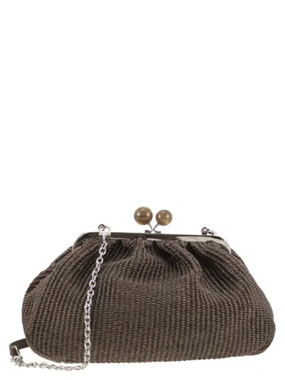Weekend Max Mara Fortuna Chained Medium Pasticcino Bag In Brown