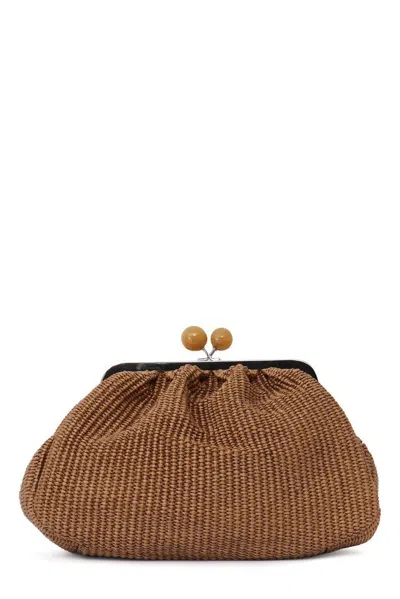Weekend Max Mara Fortuna Chained Medium Pasticcino Bag In Brown