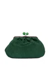 Weekend Max Mara Fortuna Woven Clutch Bag In Green