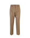 WEEKEND MAX MARA FRECCIA TROUSERS IN CAMEL FLANNEL