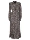 WEEKEND MAX MARA WEEKEND MAX MARA FRETTY PRINTED CREPE DE CHINE DRESS