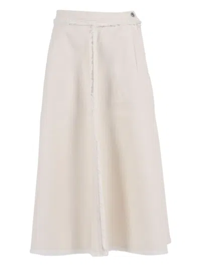 Weekend Max Mara Fringed Alvaro Skirt In Orange