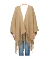 Weekend Max Mara Fringed Cape In Nude