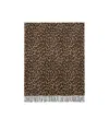 Weekend Max Mara Fringed Leopard Scarf In Black