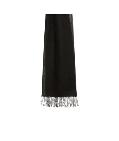 Weekend Max Mara Fringed Scarf In Black