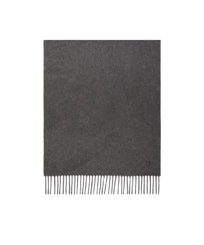 Weekend Max Mara Fringed Scarf In Gray