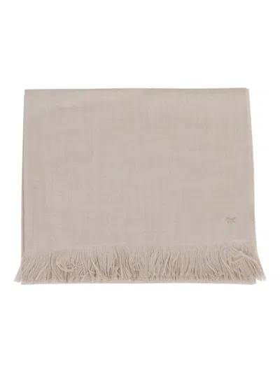 Weekend Max Mara Fringed Scarf In Neutral