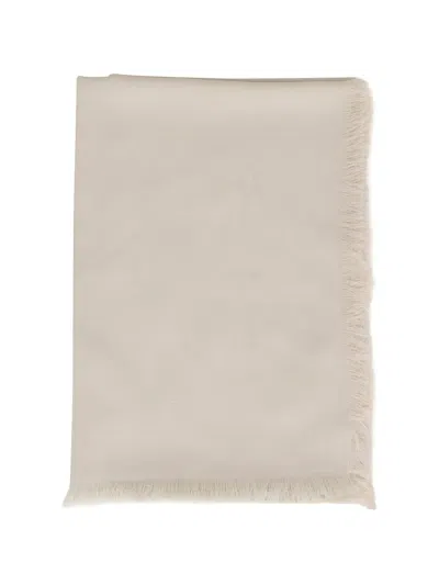 Weekend Max Mara Fringed Scarf In Neutral