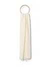 Weekend Max Mara Fringed Scarf In White