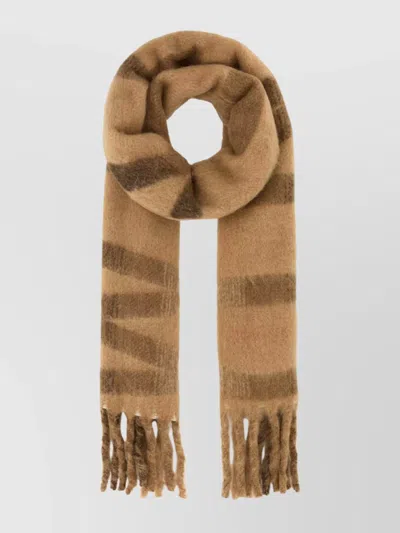 Weekend Max Mara Fringed Scarf With Soft Texture And Warm Fabric