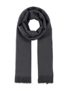 Weekend Max Mara Wool Ken Scarf Fringed Edges In Gray