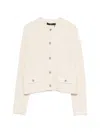 Weekend Max Mara Front-pocket Buttoned Cardigan In White