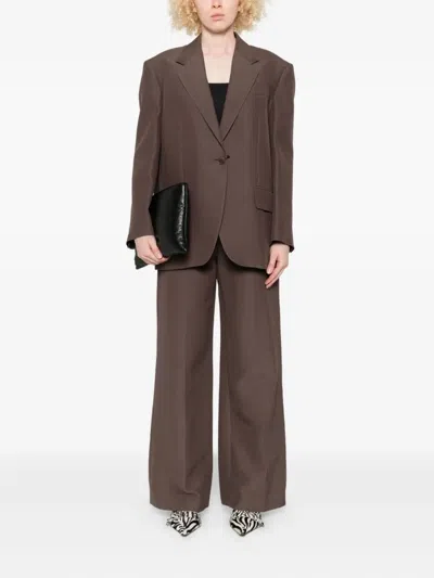 Weekend Max Mara Front-pockets Trousers In Brown