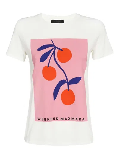 WEEKEND MAX MARA FRUIT-PRINT T-SHIRT