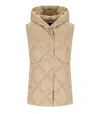 Weekend Max Mara Frutto Beige Hooded Vest In Neutral