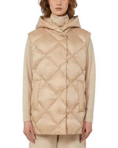 Weekend Max Mara Frutto Down Puffer Vest In Sand