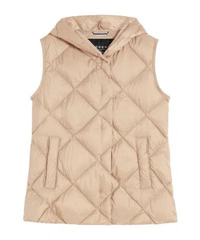 Weekend Max Mara Frutto Hooded Quilted Gilet In Brown