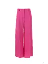 WEEKEND MAX MARA FUCHSIA LINEN TROUSERS