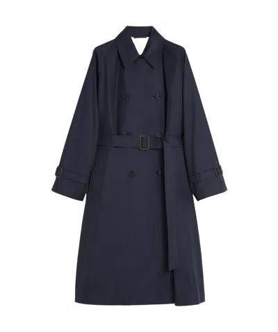 Weekend Max Mara Gabardine Double-sided Windbreaker In Black