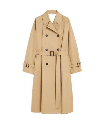 Weekend Max Mara Gabardine Double-sided Windbreaker In Nude