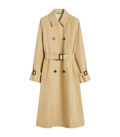 Weekend Max Mara Gabardine Reversible Trench Coat In Beige