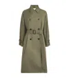 Weekend Max Mara Gabardine Reversible Trench Coat In Green
