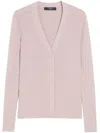 Weekend Max Mara Gabriel Ribbed V-neck Cardigan In Pink