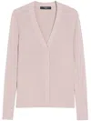 Weekend Max Mara Gabriel Ribbed V-neck Cardigan In Pink