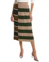 Weekend Max Mara Knitted Gabriel Midi Skirt In Brown