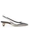 Weekend Max Mara Gallico Silver Slingback Pumps In Silver