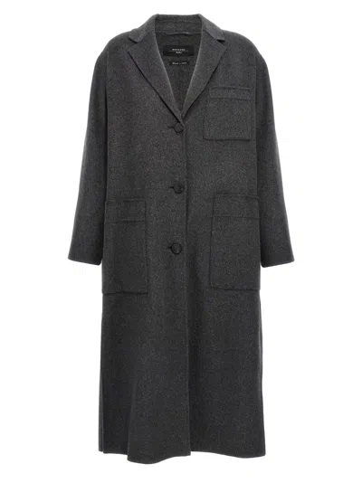 Weekend Max Mara Galosce Coat In Black