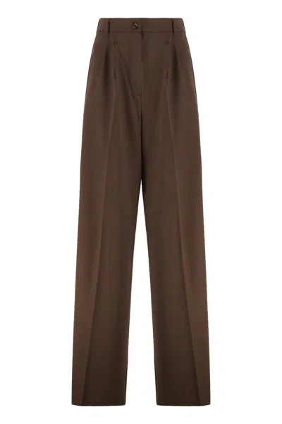 Weekend Max Mara Pantalone Garenna Marrone Scuro In Brown