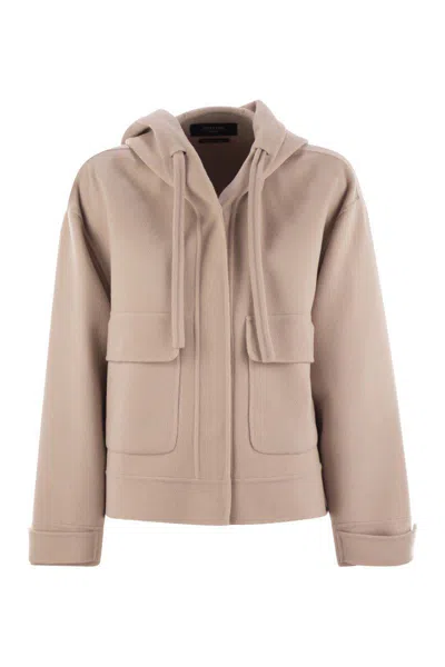 Weekend Max Mara Gary - Hooded Jacket In Wool In White