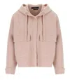 Weekend Max Mara Gary Pink Hooded Jacket In Brown