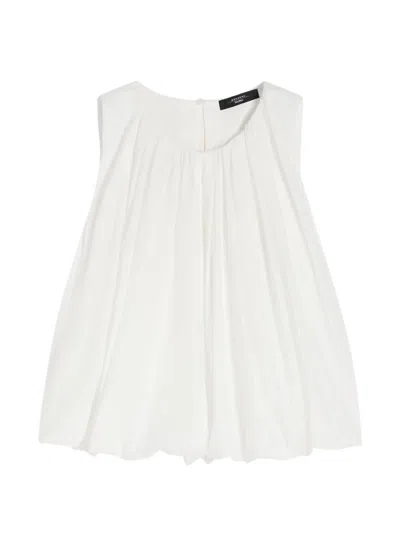 Weekend Max Mara Gathered Top In White